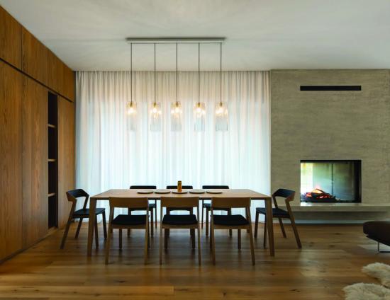 Merano Chair - Natural Oak - Black Pad - by TON