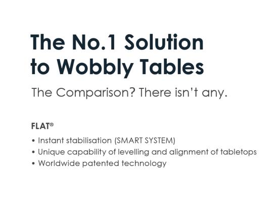 Flat Tech Cafe Table Base - AUTO-ADJUST UR22  (Min. order 4)