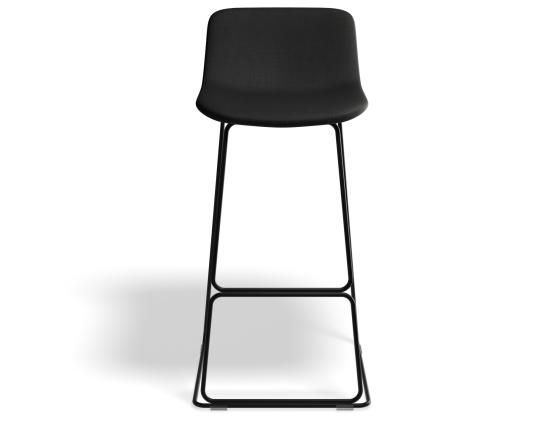 Umbria Stool - Black - Storm Grey Charcoal fabric