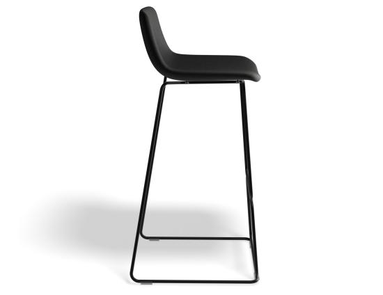 Umbria Stool - Black - Storm Grey Charcoal fabric