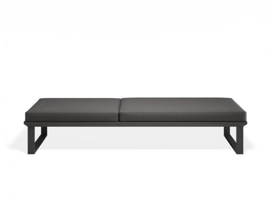 Serra Sun Lounge - Charcoal - Single