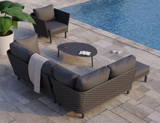 Cetara Coffee Table - Outdoor - Charcoal - Large