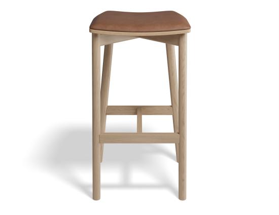 Andi Backless Bar Stool - Natural - Upholstered