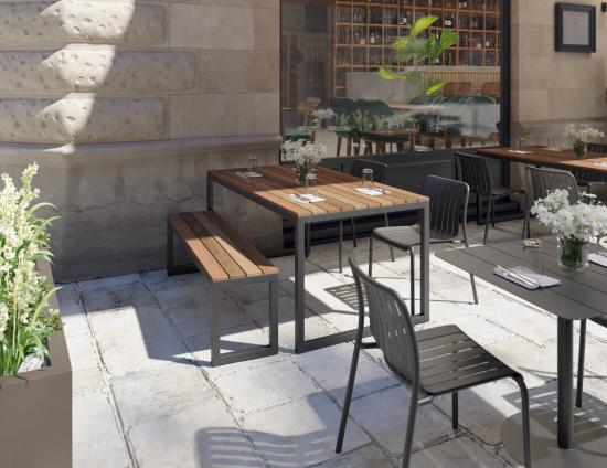 Lilico Box End Outdoor Dining Table - Spotted Gum