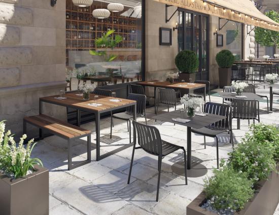Lilico Box End Outdoor Dining Table - Spotted Gum