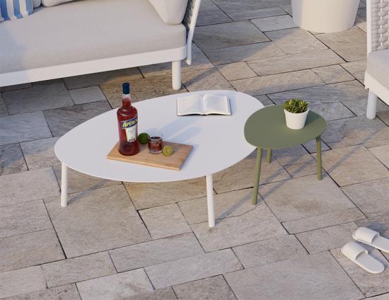 Cetara Side Table - Outdoor - Eucalyptus Green