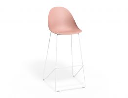 Bar Stool 75cm Seat Height - White Frame