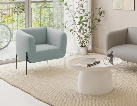 Belle Lounge Chair - Sky Blue