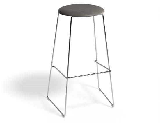 Hugo Bar Stool - Chrome - Vintage PU Seat