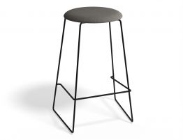67cm Kitchen Height - Grey Fabric Seat