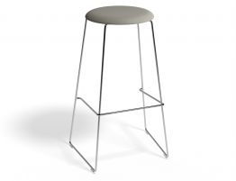 77cm Round / Light Grey Fabric Seat / Commercial