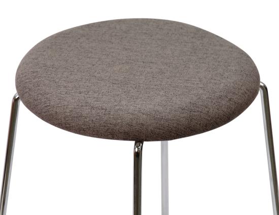 Hugo Bar Stool - Chrome - Fabric Seat