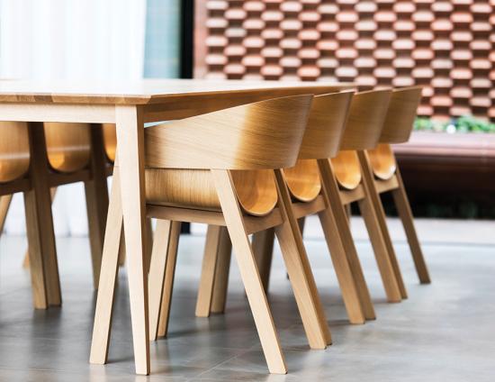 Merano Armchair - Natural Oak - Veneer Seat - by TON