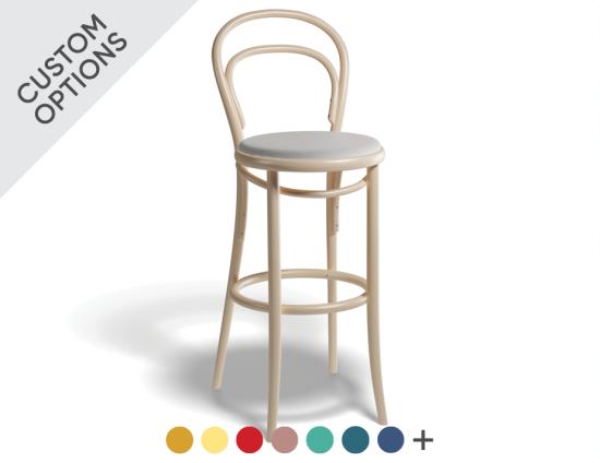 14 High Barstool - Upholstered Seat - by TON