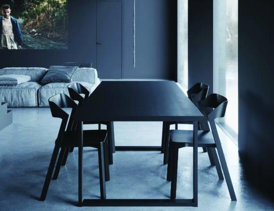 Merano Chair - Black Stained - Veneer Seat - by TON