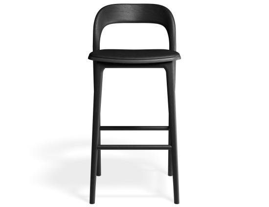 Mia Stool - Black - Upholstered