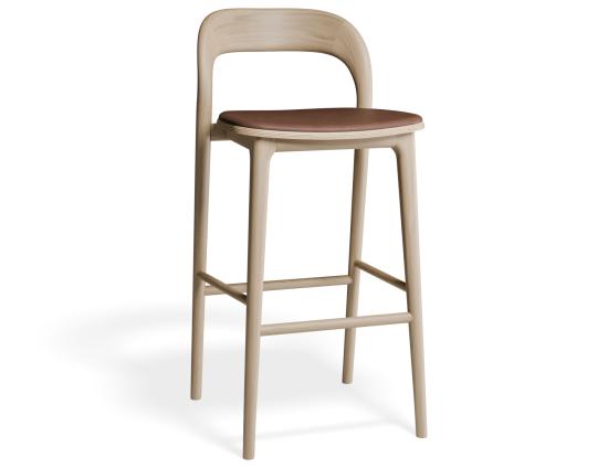 Mia Stool - Natural - Upholstered