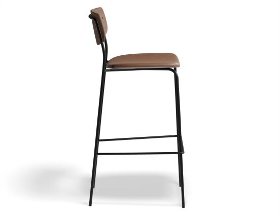 Rylie Bar Stool - American Walnut - Upholstered