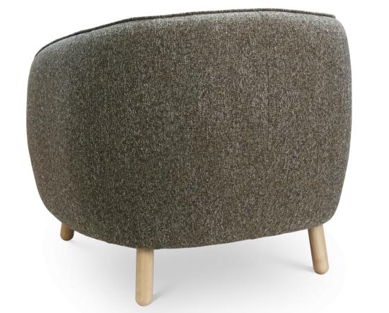 Willow Lounge Chair - Oak Legs - Kelly Green Fabric