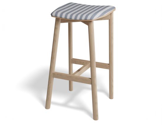 Andi Backless Bar Stool - Natural - Custom Upholstered