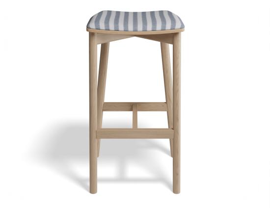 Andi Backless Bar Stool - Natural - Custom Upholstered