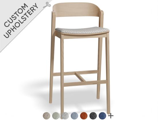 Grayson Bar Stool - Natural - Custom Upholstered