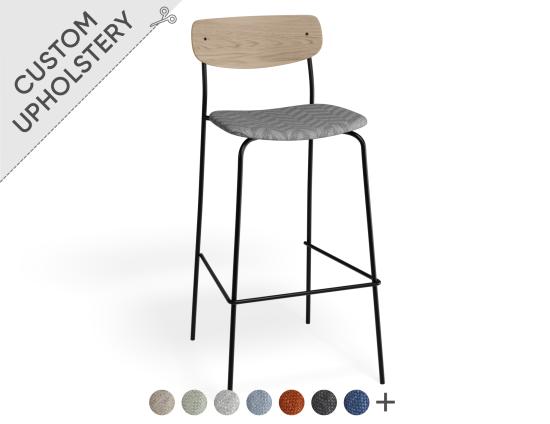 Rylie Bar Stool - Natural - Custom Upholstered