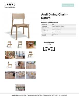 Tear Sheet: Andi Dining Chair - Natural