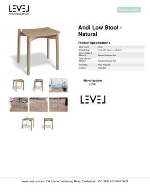 Tear Sheet: Andi Low Stool - Natural