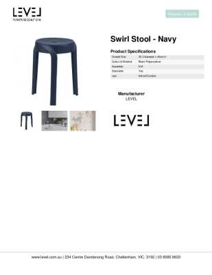 Tear Sheet: Swirl Stool - Navy